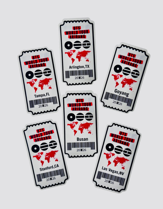 BTS World Tour Ticket Stub Vinyl Sticker